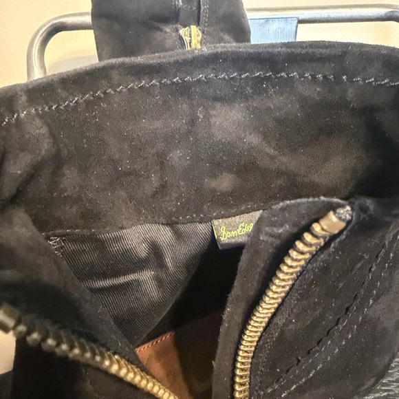 Sam Edelman Black Suede Fringe Ankle Boots Size 10 Boho Western - Picture 7 of 12